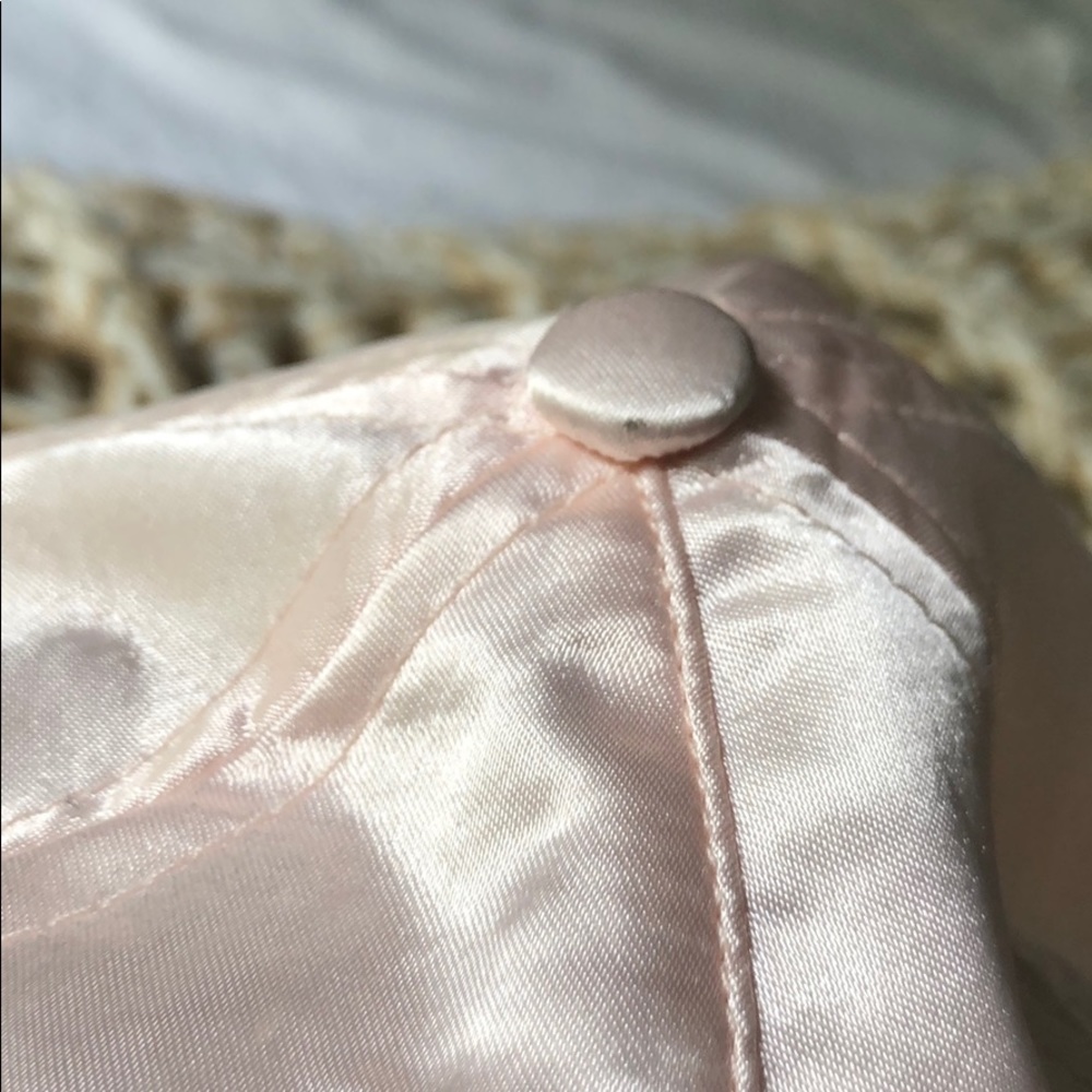 Pink Satin Embroidered Hat - Picture 4 of 4
